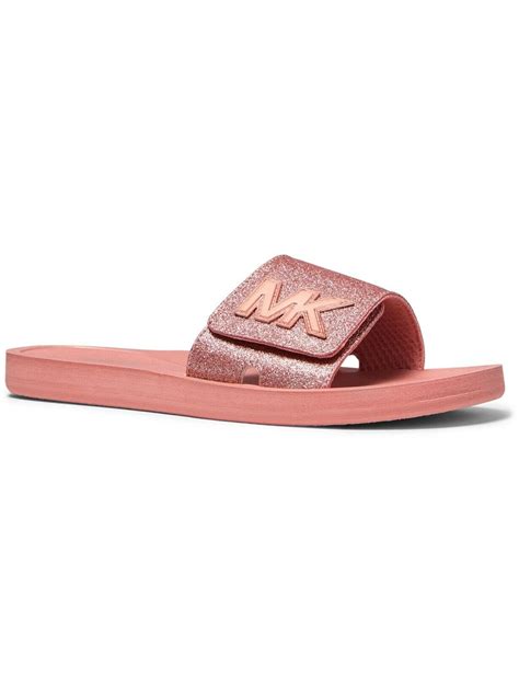 michael kors pink sandal|Michael Kors pink slide sandals.